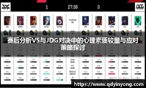 赛后分析V5与JDG对决中的心理素质较量与应对策略探讨