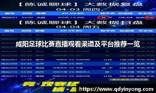 咸阳足球比赛直播观看渠道及平台推荐一览