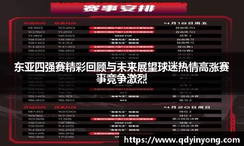 东亚四强赛精彩回顾与未来展望球迷热情高涨赛事竞争激烈