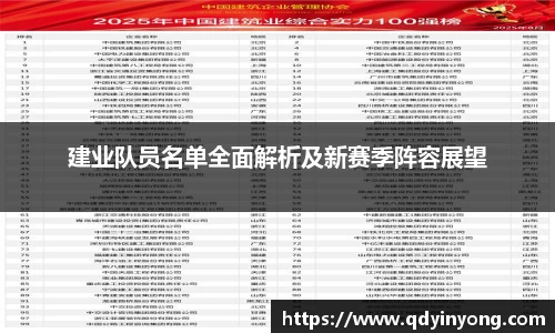 建业队员名单全面解析及新赛季阵容展望